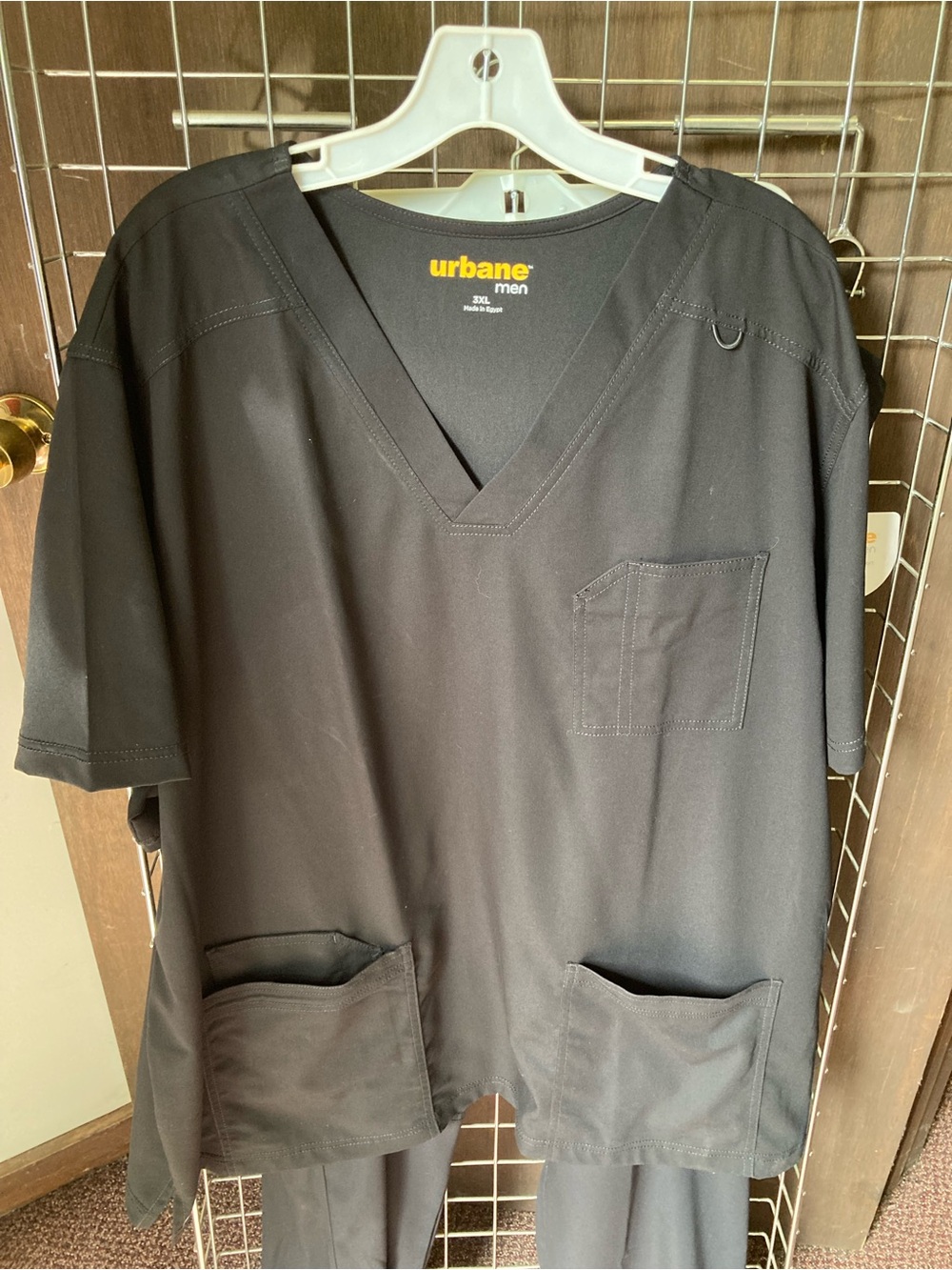 Urbane Men Black Scrub Set 3xl NWT